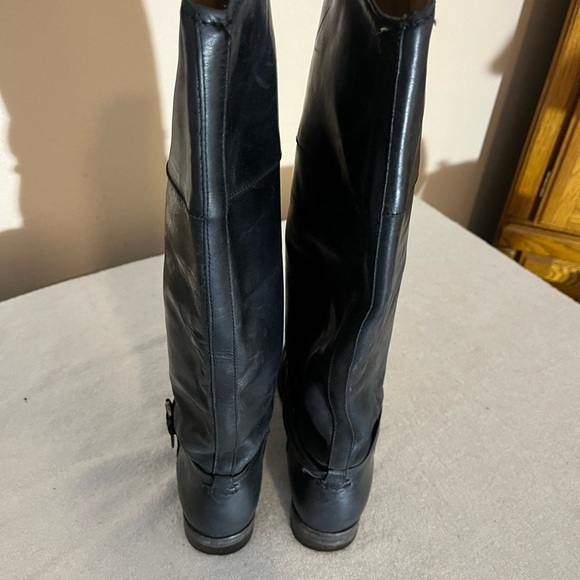 Frye Paige Black Leather Boots Sz 9 1/2 - Picture 5 of 14